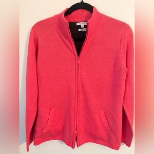 Peter Millar Merino Wool zip Lined Cardigan Suze Small EUC Golf PreppyChic